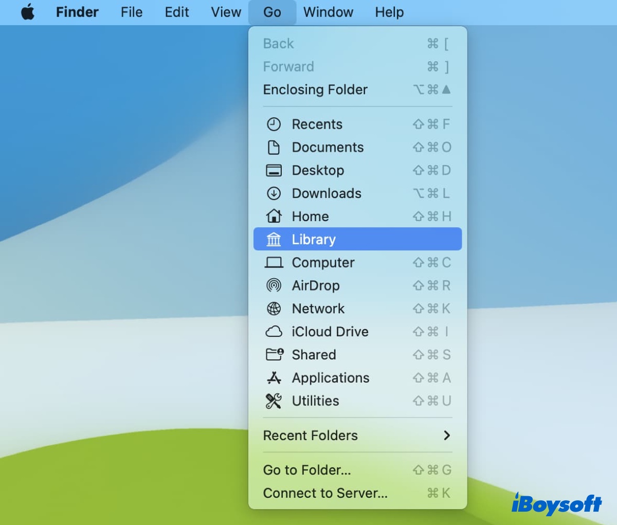 Öffnen Sie den versteckten Bibliotheksordner auf dem Mac