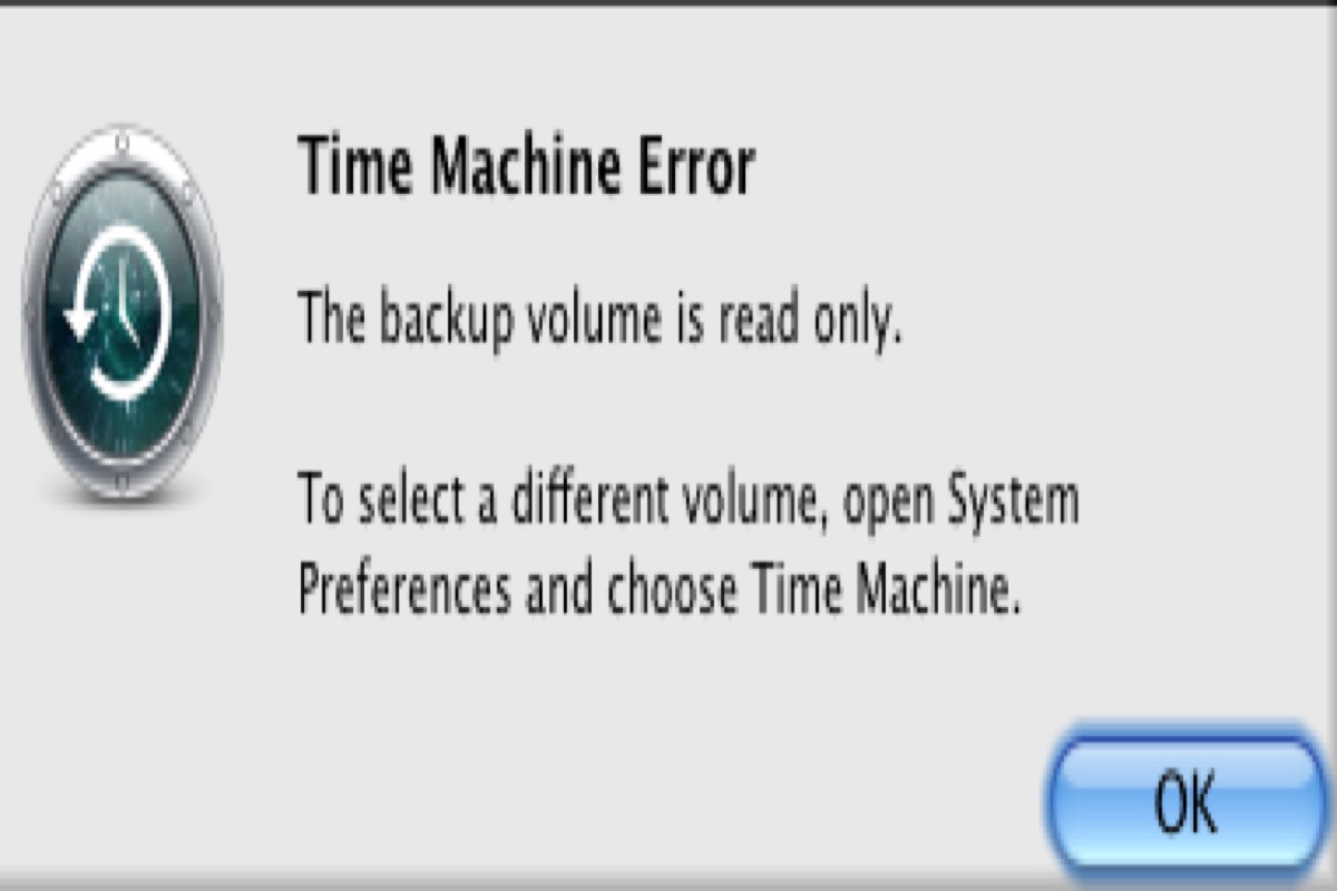 Como corrigir o erro O volume de backup é somente leitura