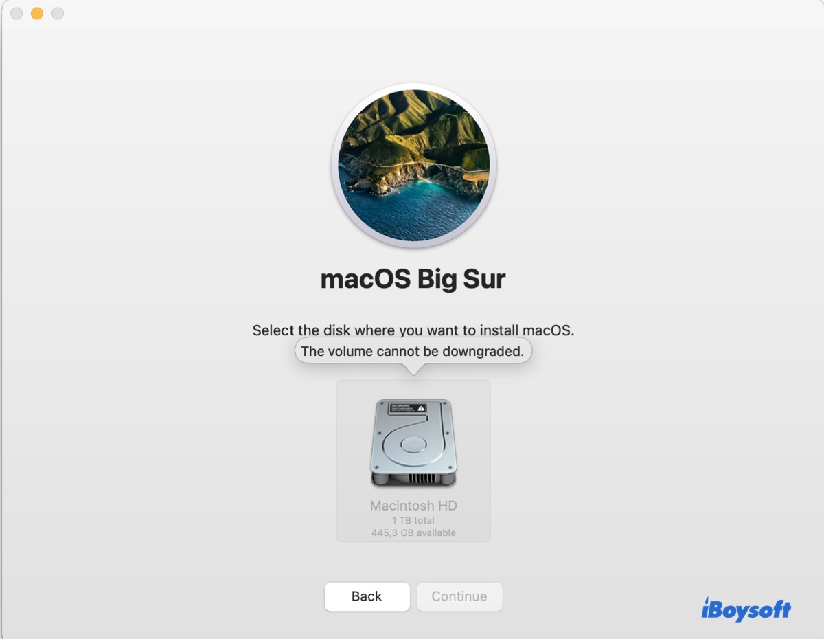 Este volumen no se puede degradar