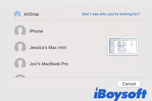 Airdrop do Mac para o iPhone