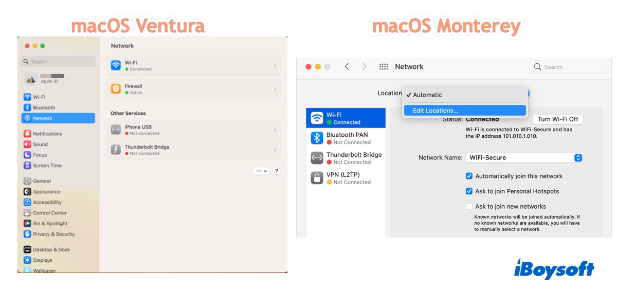 No Network Locations on macOS Ventura