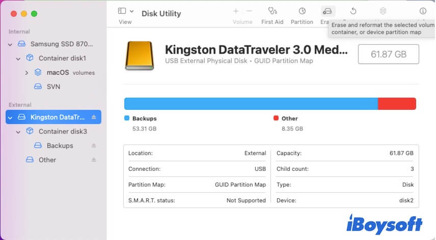 erase Time Machine disk