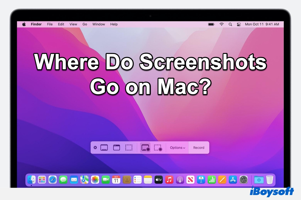 onde as capturas de tela vão no Mac