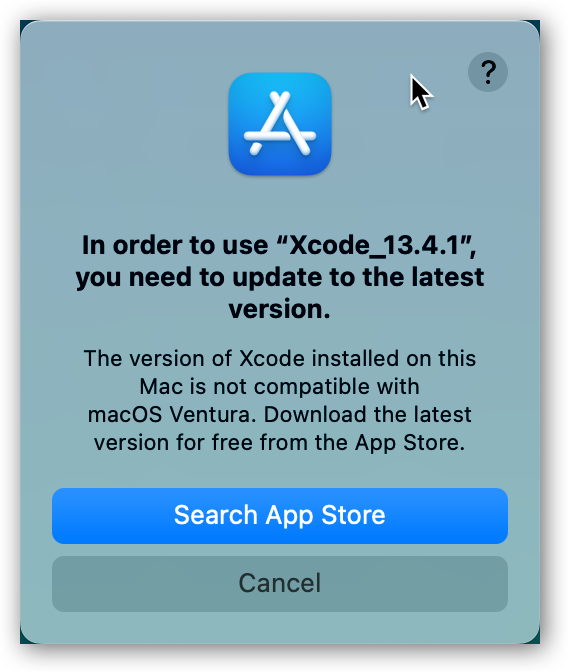 como corrigir o Xcode que não está funcionando após a atualização do macOS Ventura