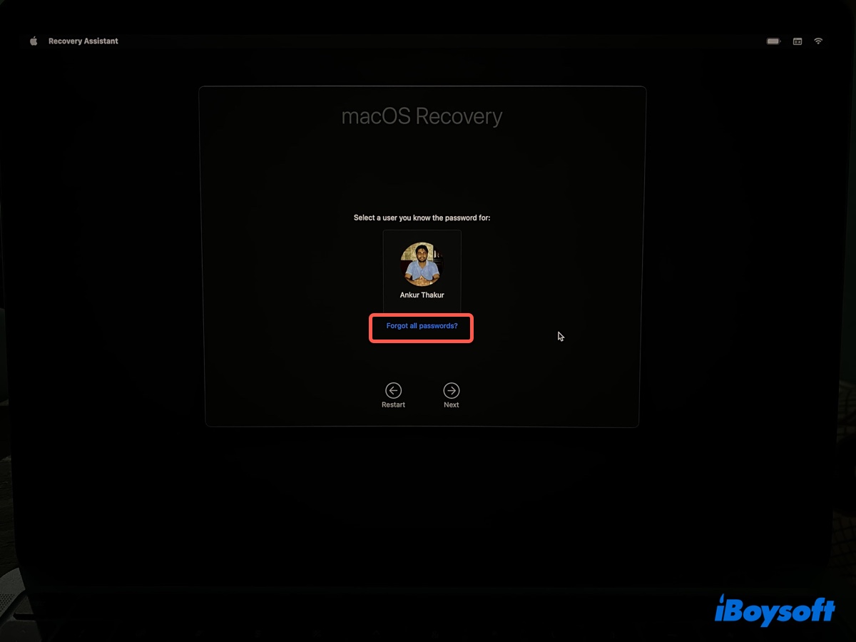 Click Forget all passwords