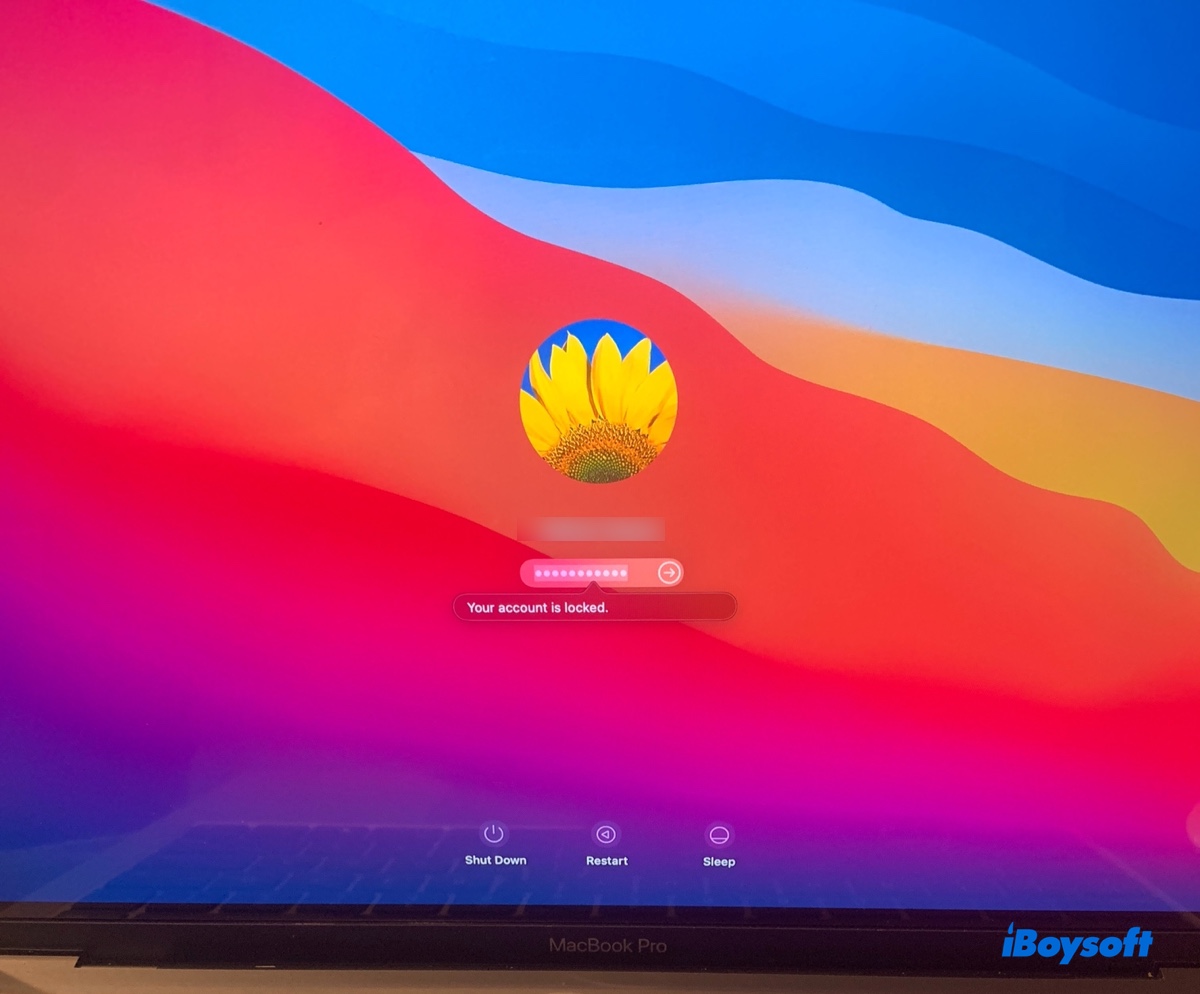 Your account is locked on Mac