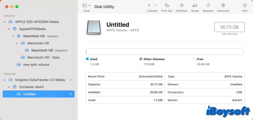 check drive file format