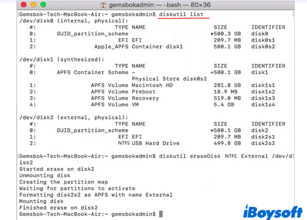 formatar drive NTFS no Terminal