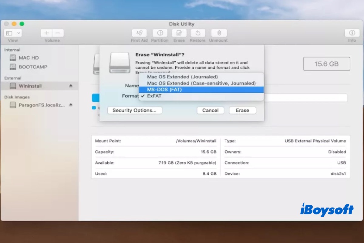 format NTFS hard drive on Mac