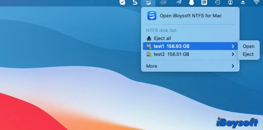 Kostenloses NTFS für Mac von iBoysoft