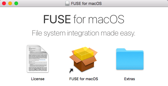 Mac用無料NTFS Fuse