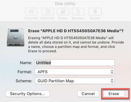 How to format a drive to APFS in Disk Utility