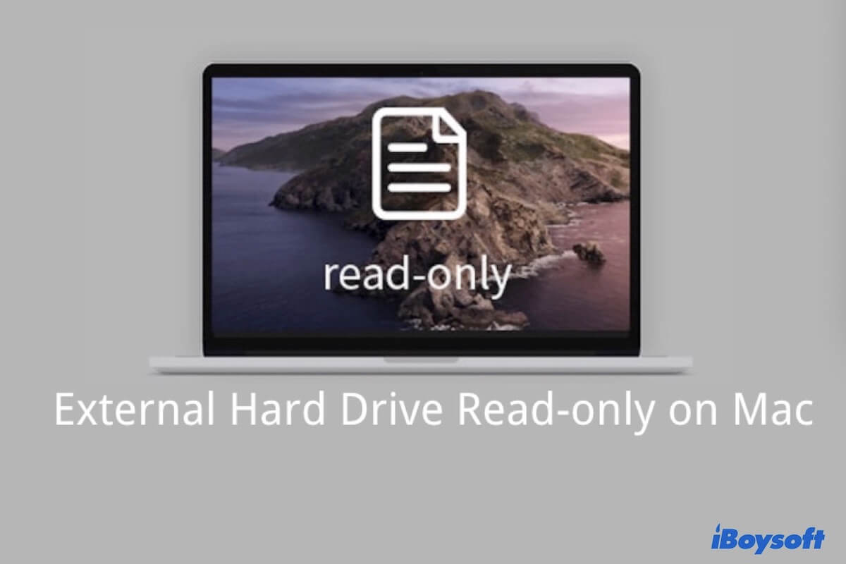 Macで外付けハードドライブのread-onlyを修正する