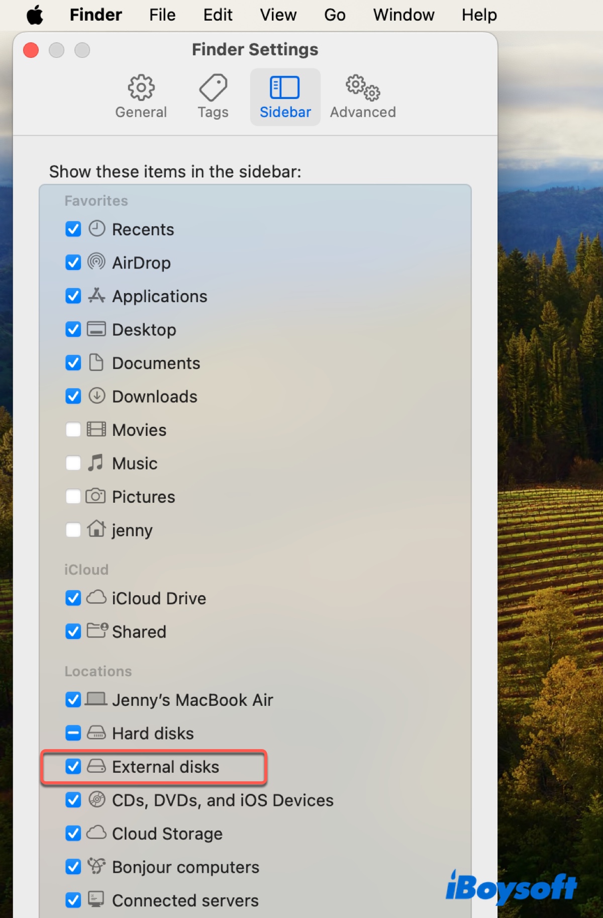 NTFS-Laufwerk im Finder-Seitenbereich anzeigen