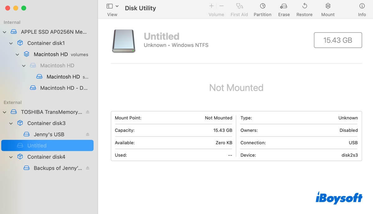 Beheben Sie NTFS externe Festplatten, die auf dem Mac nicht eingebunden werden