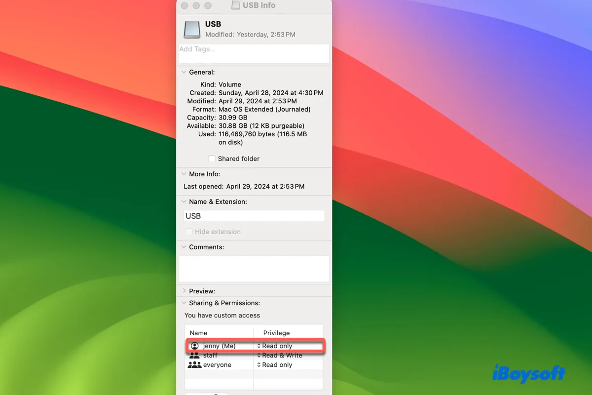 Disco duro externo Toshiba en solo lectura en Mac