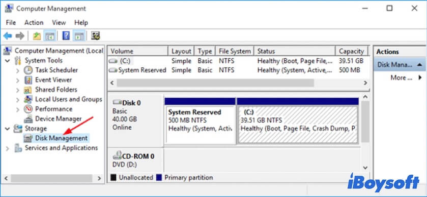 open Disk Management