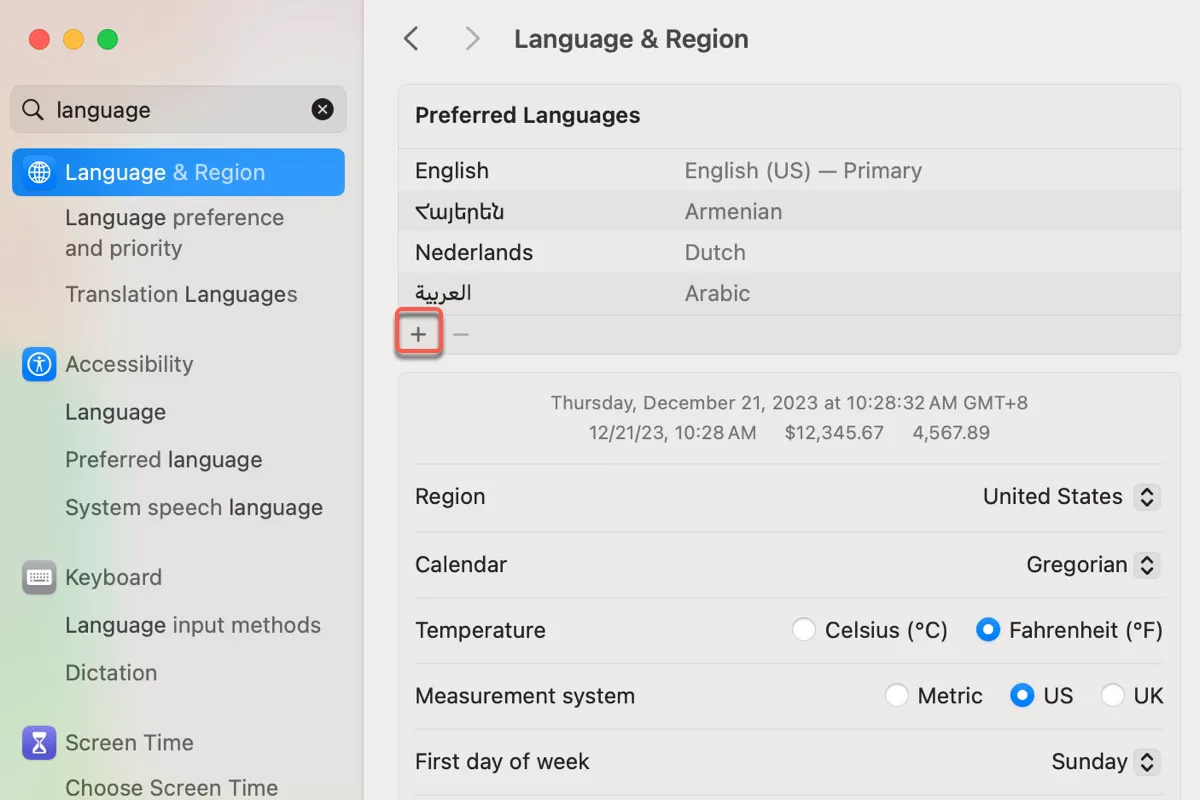 Comment changer la langue sur Mac