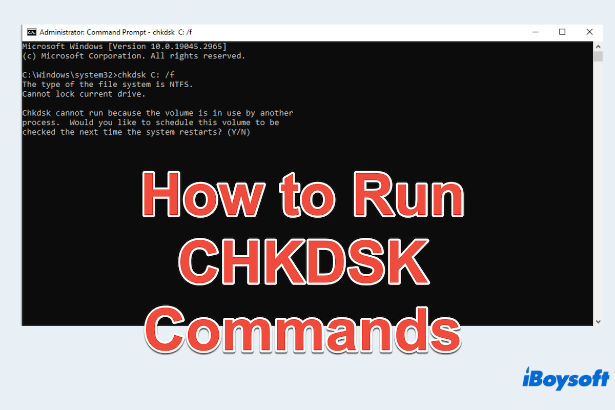 Cómo ejecutar comandos CHKDSK?