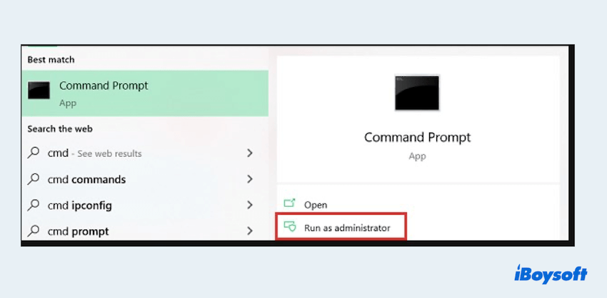 Run CHKDSK with WIndows Command Prompt