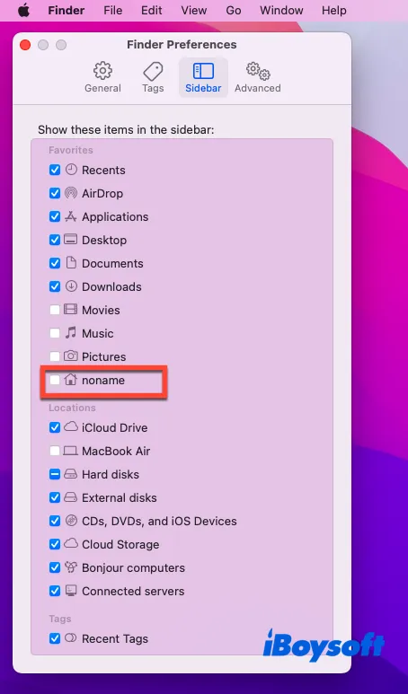 select Home Folder in Finder Preferences