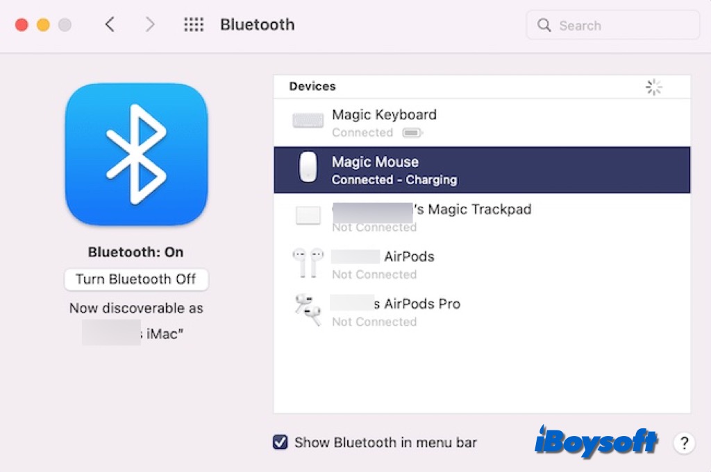conectar mouse via bluetooth