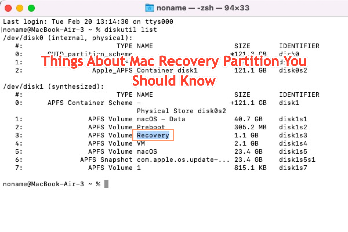 Mac recovery partition
