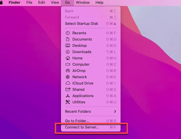 Connect to network drive on Mac