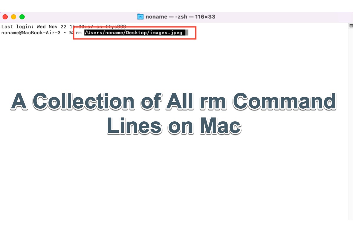 Commandes rm sur Mac