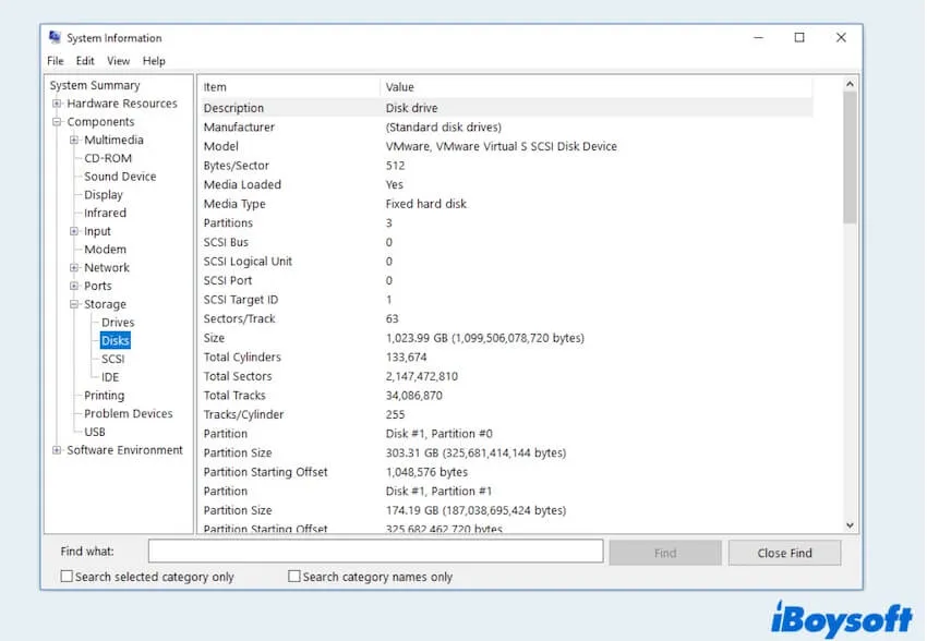 how to check storage interface on Windows