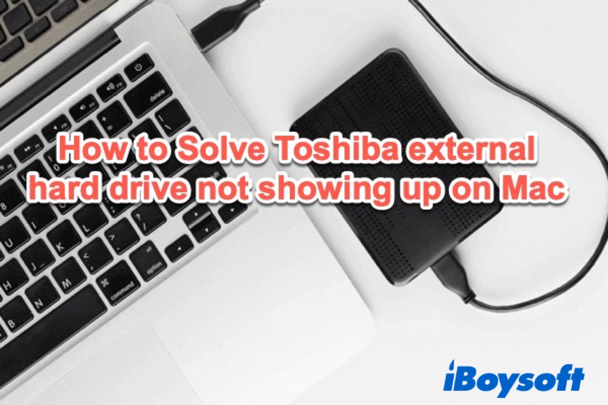 disque dur externe Toshiba qui ne saffiche pas Mac