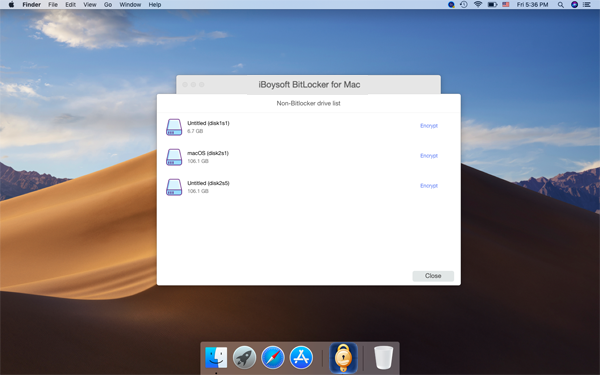 Cifrar unidad con iBoysoft BitLocker para Mac