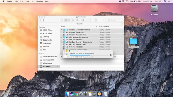 MacでBitLocker暗号化されたドライブを開く