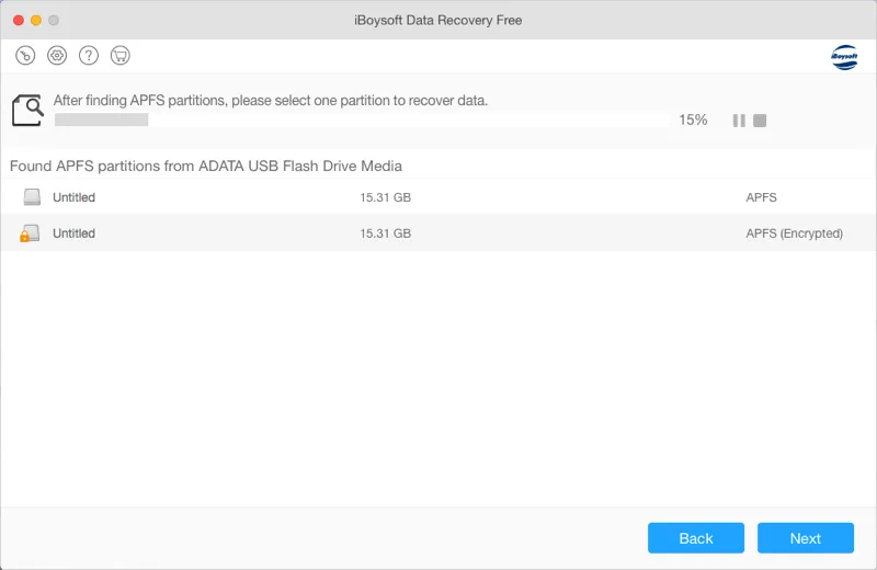 Recover lost data from deleted APFS partition