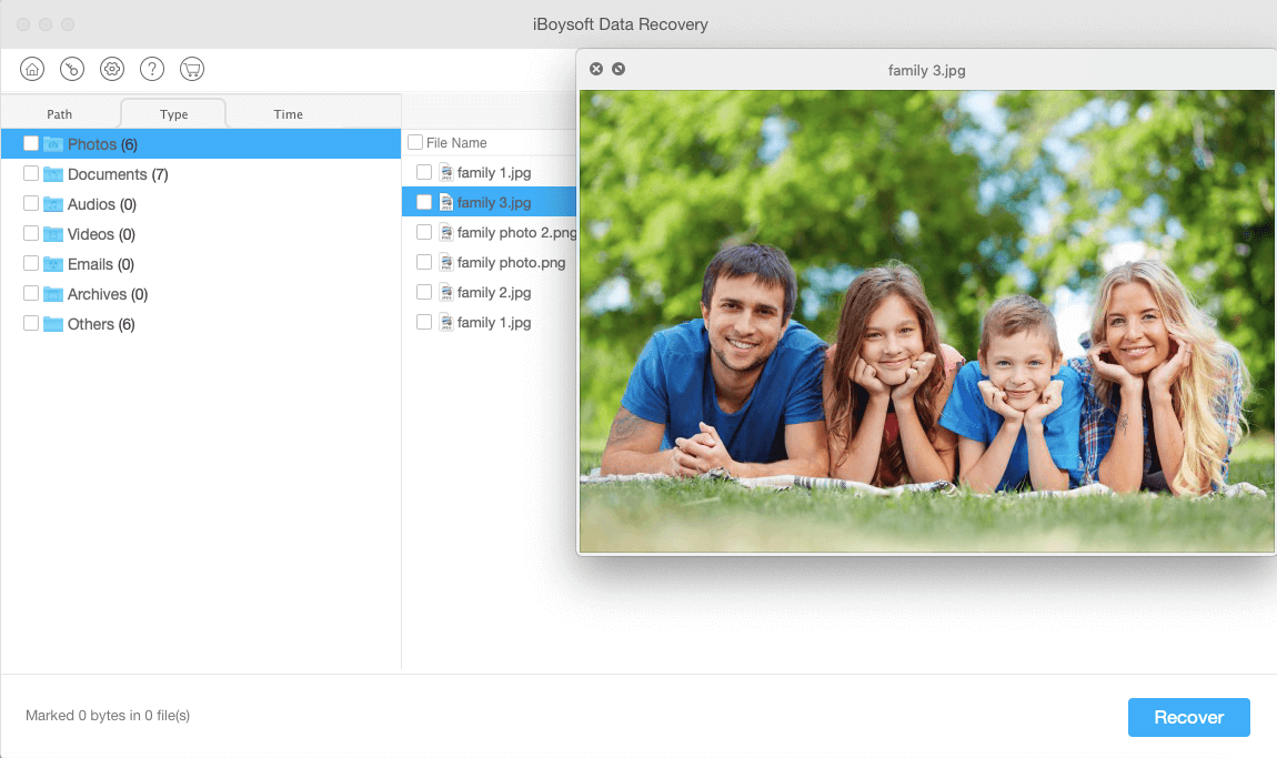 Vorschau wiederherstellbarer Dateien auf Mac