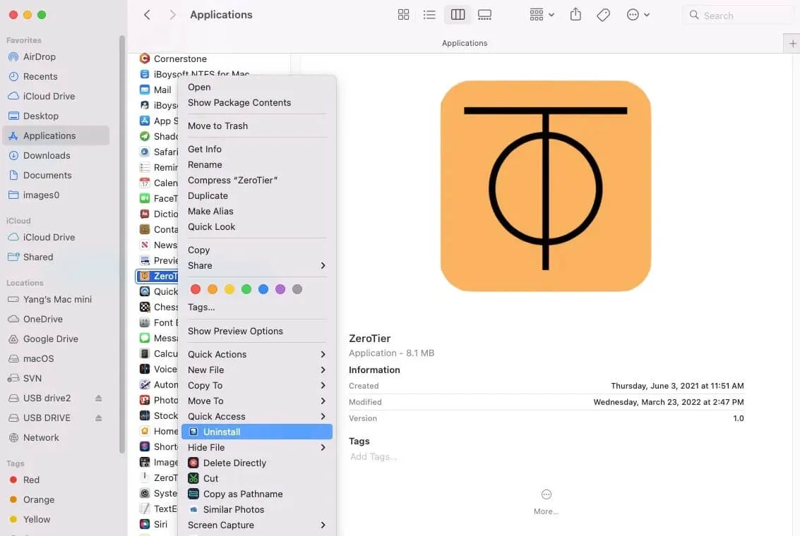 Mit Rechtsklick Apps auf dem Mac vollständig deinstallieren
