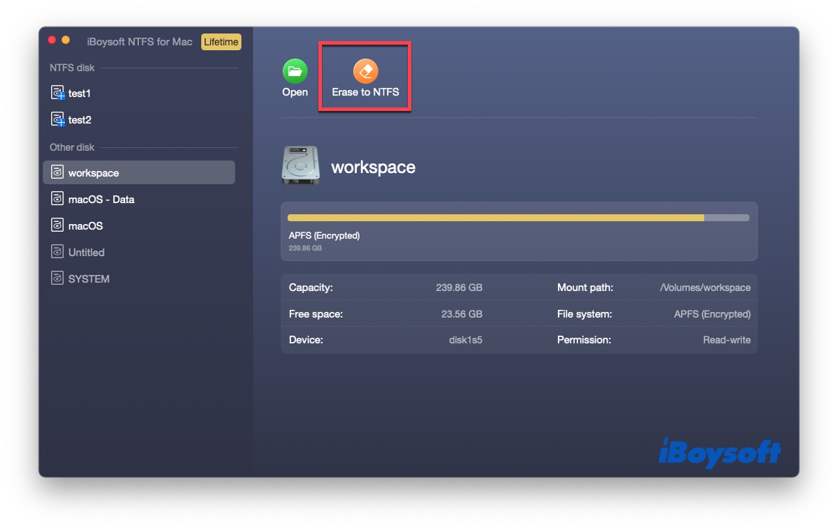 formatar unidades em NTFS