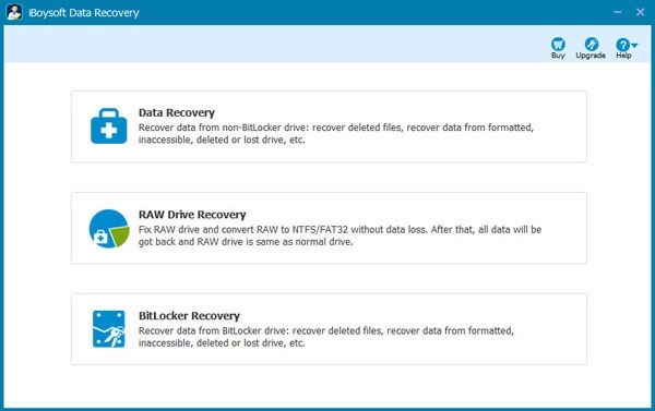 choose RAW Data Recovery in iBoysoft Data Recovery main interface