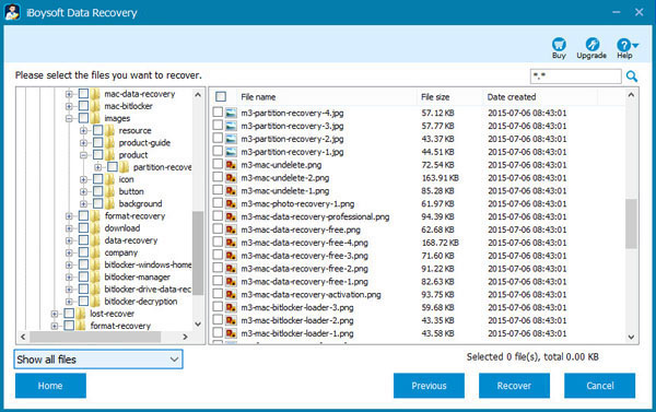 List the files with iBoysoft Data Recovery